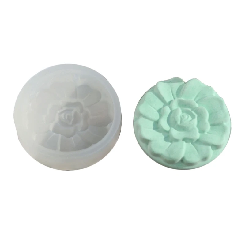 DIY Aromatherapy Silicone Mould Epoxy Resin Mold for Candle Making Flower Round Tablet Mould for Handmade Craft Decor