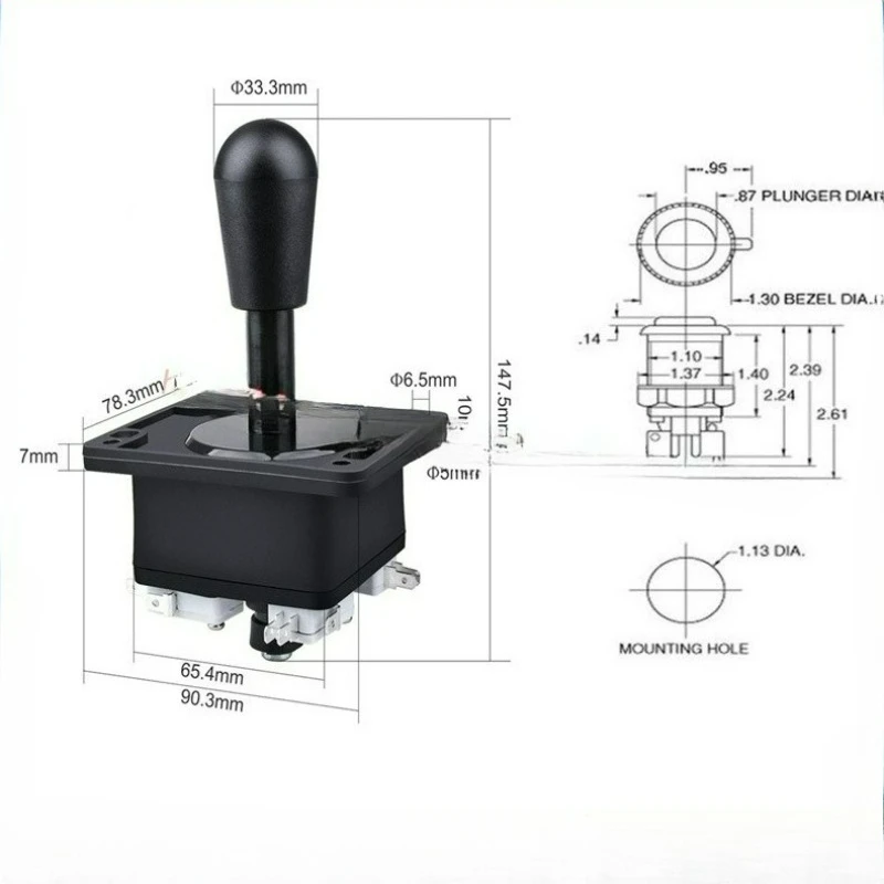 Arcade Joystick DIY Kit with TW Stick American Buttons and Micro Switches Coin Operated Games