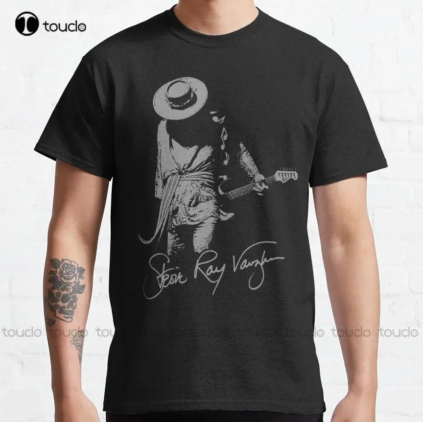 Stevie Ray Vaughan Guitarist Blues Man Vaughan 70S Classic T-Shirt Custom Aldult Teen Unisex Digital Printing Tee Shirts Xs-5Xl