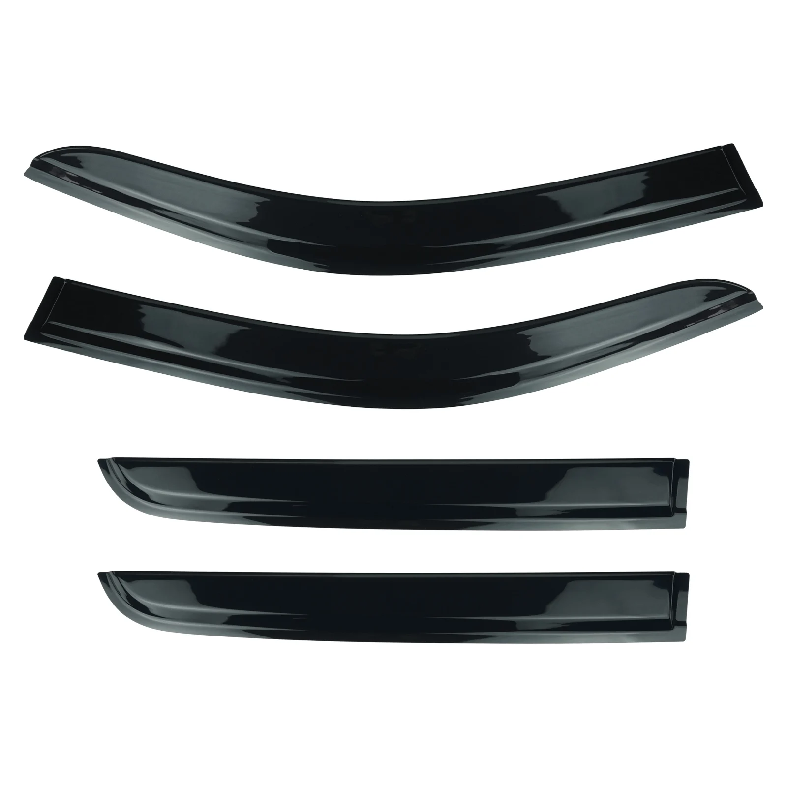 4pcs Black Auto Window Wind Rain Sun Deflectors Protector Guard For Toyota Hilux 2015-2026 MK8 MK9 N1 N2 Pickup Double Cab