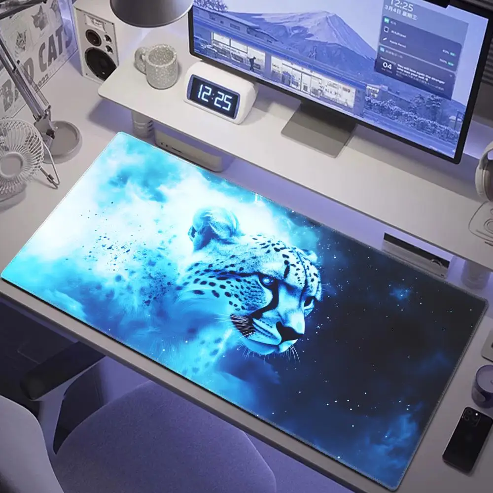 

HYBXAXC Roaring Blue Snow Leopard Mouse Pad Gaming Accessories Computer Mousepad Gamer Mausepad Desktop Mat Deskmat Desk Mats
