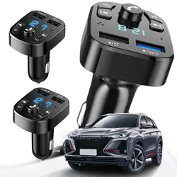 Carro Bluetooth Transmissor FM, MP3 Player Audio Car, Saída 5V, USB, Carga Rápida, Acessórios eletrônicos, 12-24V, 87.5-108 MHz