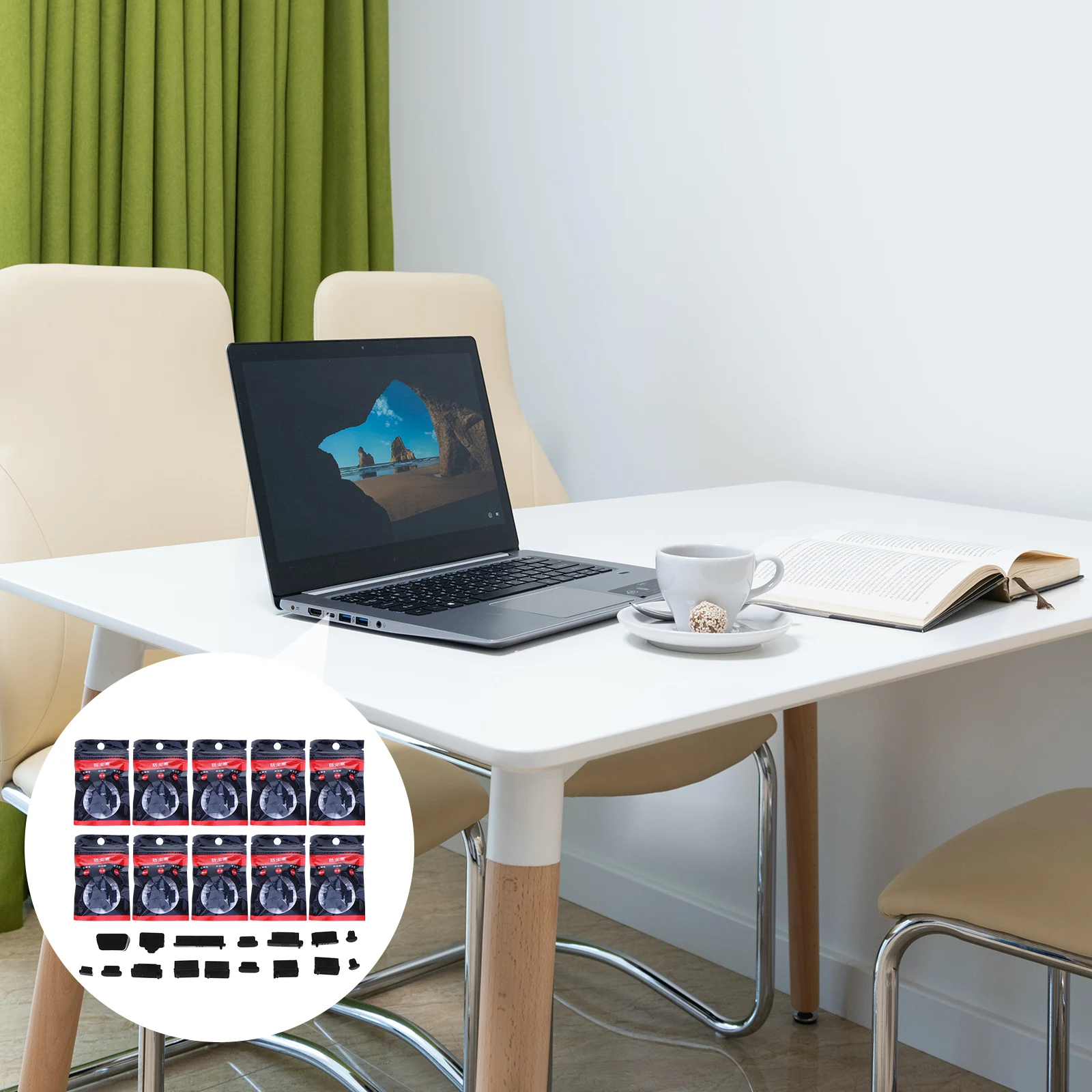 

160pcs Laptop Ports Plugs Silicone Dust Proof Charging Port Stoppers For Computer Notebook Waterproof Sand Resistant Connector