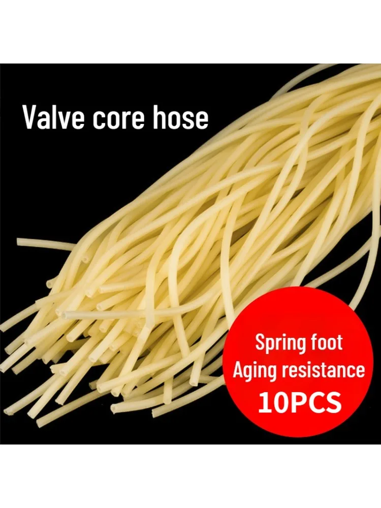 AliExpress NONE 10PCS Bicycle Tire Air Nozzle Rubber Tube Elastic Chicken Skin Tube Valve Core Hose Small Rubber Band Elastic Bicycle Accessory