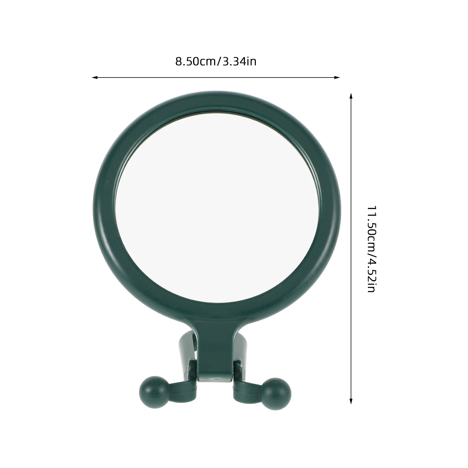 Elegante specchio per il trucco con ingrandimento 5x stile principessa, portatile, pieghevole su entrambi i lati, piccolo, verde, compatto, da viaggio
