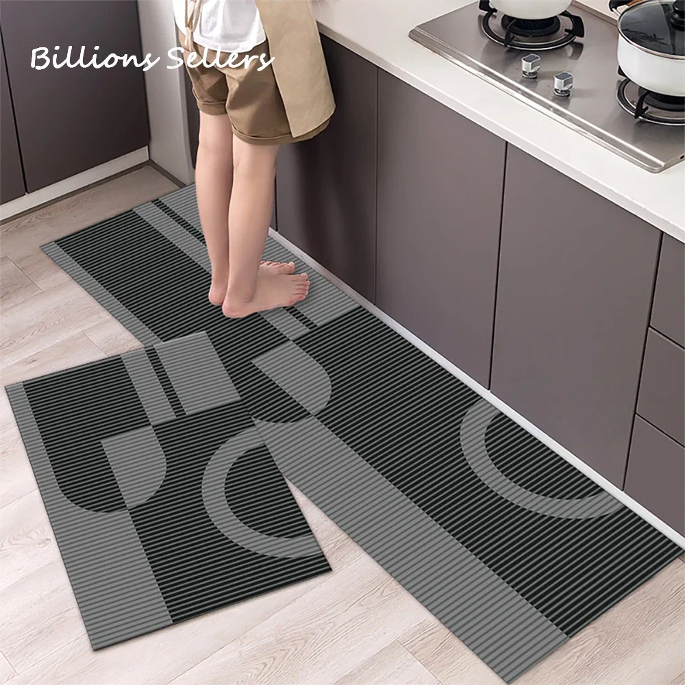 Kitchen Mat Bathroom Carpet Floor Mat Washable Anti Slip Entrance DoorMat Bedroom Living Room Long Bedside Area Hallway Soft Rug