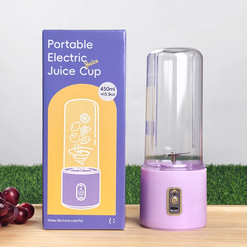 450ML Portable Fruit Juice Blenders Summer 10 blades  Electric Mini Bottle Home USB 6 Blades Juicer Cup Machine