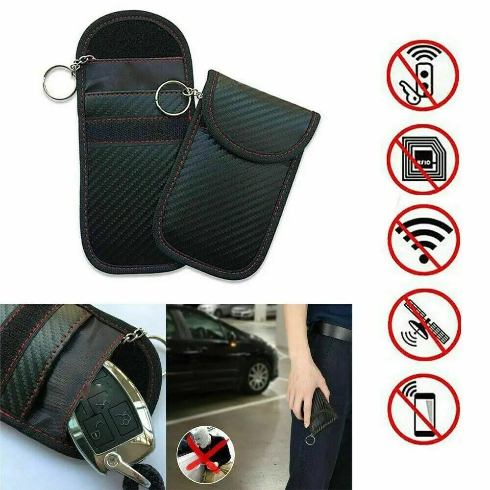 

Anti-scanning Keyless Faraday Bag Card Bag Faraday Cage Car Key Bag Car Key Signal Blocker Case RFID Blocking Bag Fob Pouch