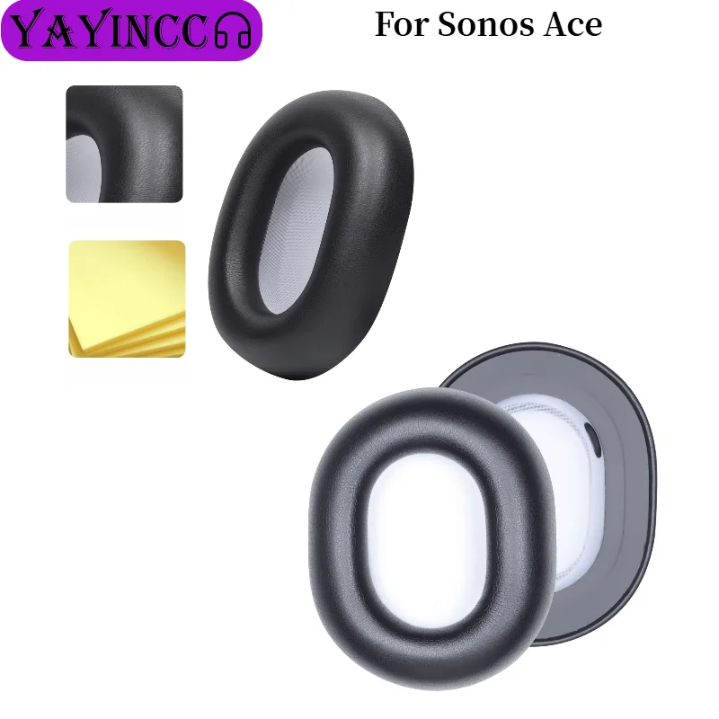 

Replacement Memory sponge protein skin Earpads Cushion Cover For Sonos Ace Gaming Headset repair accessories perfect adaptation