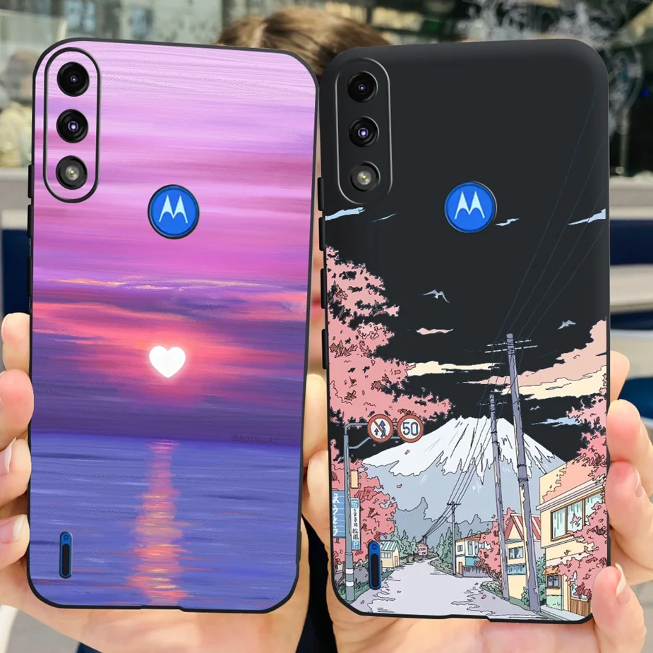 สําหรับ Motorola Moto E7 Power กรณี MotoE7i Power หรูหราทาสีซิลิโคนอ่อนนุ่มสําหรับ MotoE7 Moto E7i Power ปกหลัง