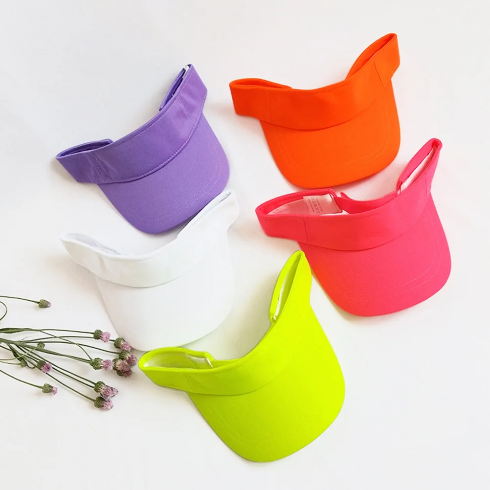 

1Pcs Orange Adjustable Sun Visor Hat Summer Outdoor Sports Baseball Cap Perfect for Running Hiking Sports Golf