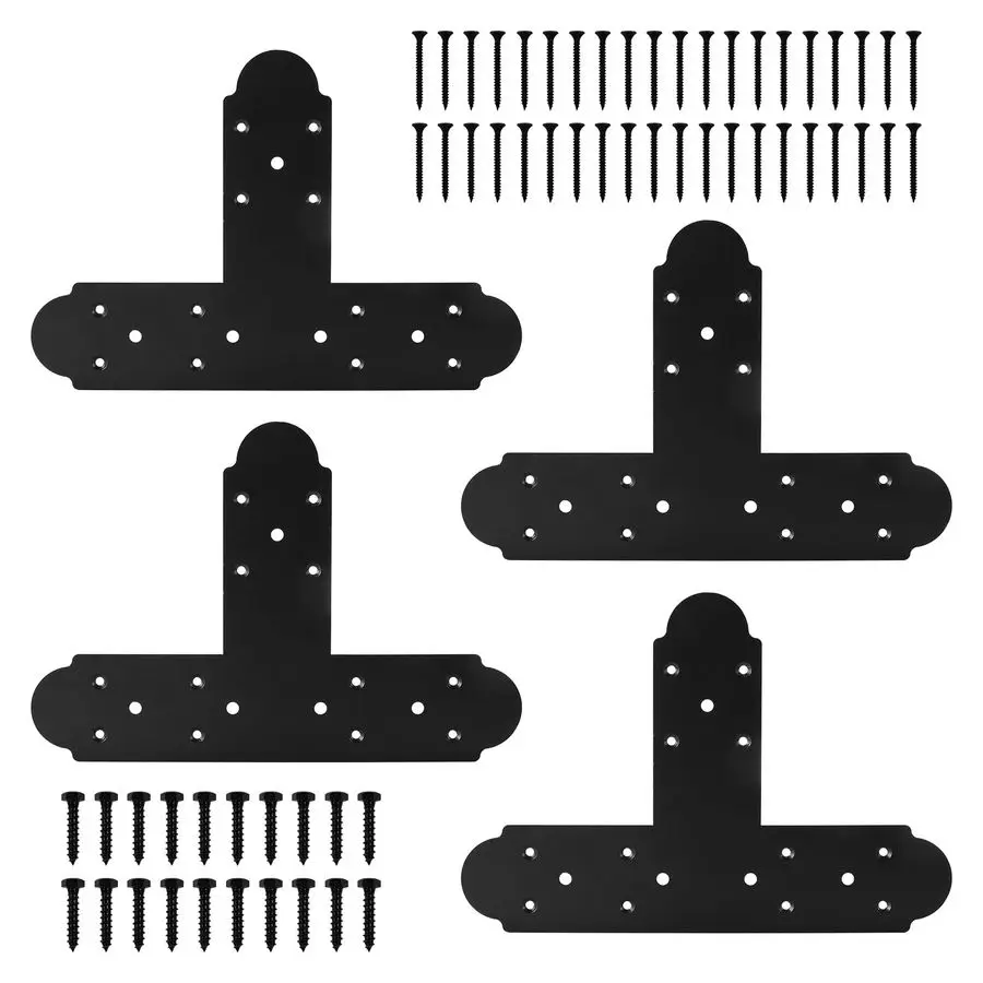 

T Bracket, 4 pcs 13.5x 2.9 T Shape Steel Flat Bracket Mending Plate 3mm Thickness for Wood, T Joining Brackets Connecting Bracke