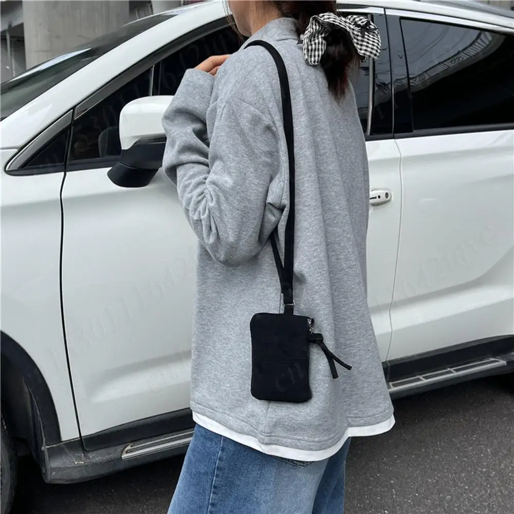 فو الجلد المدبوغ محفظة صغيرة المحمولة بلون الحبل عملة مفتاح أحمر الشفاه حقيبة التخزين خمر الخريف الشتاء الكورية مخلب المحفظة