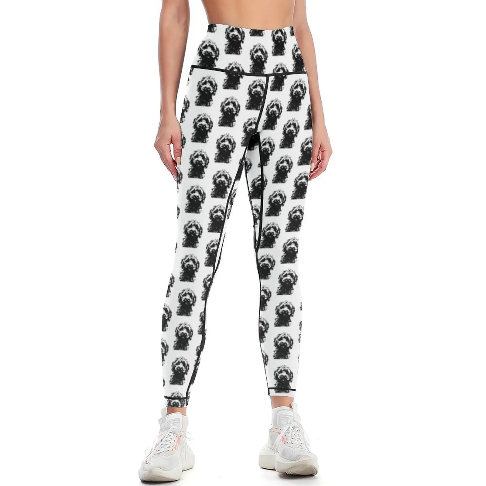 

Cockapoo Minimalist Dog Leggings sportswear gym active wear gym sportswear woman Women's fitness Womens Leggings