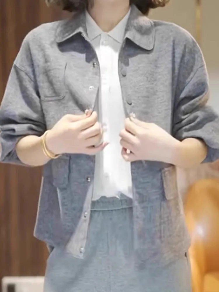 

High-End Faionable Knitted Cardigan Comfortable Sli Early Autumn New Sle Versatile Soft Korean Sle Commute irt