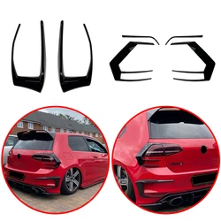 Car Rear Bumper Air Knife Tail Light Cover Glossy Black Body Kit For VW Volkswagen 2013-2016 Golf Mk 7 7R GTI GTD