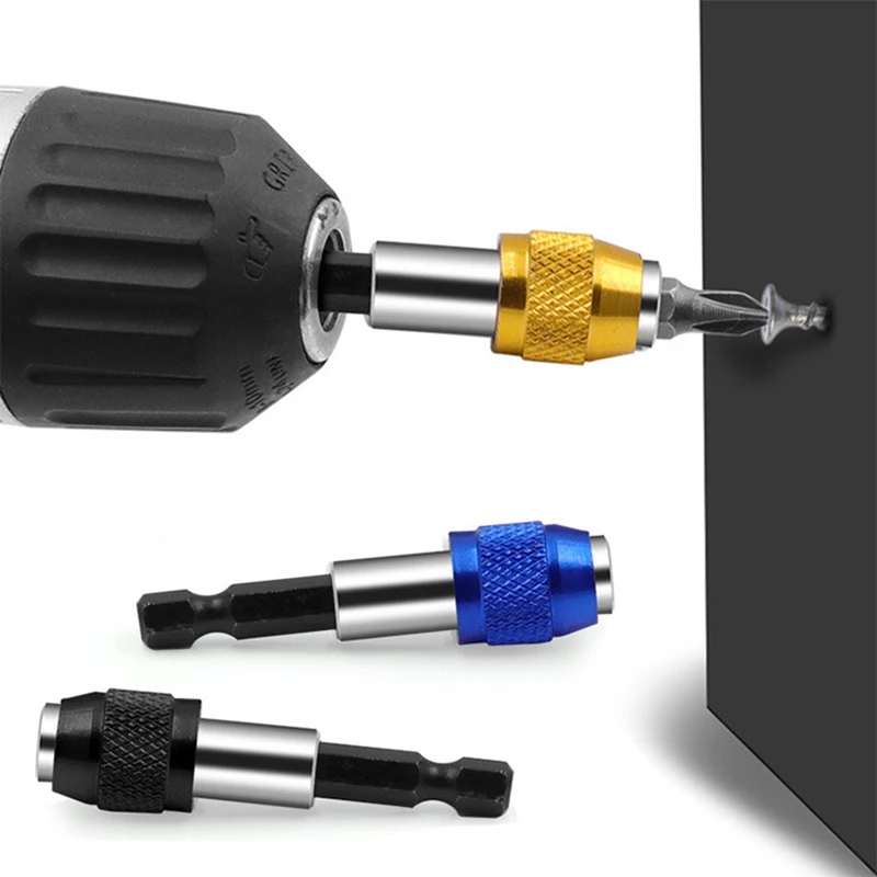 60mm Hexagonal Handle Quick Release Self-locking Extension Rod  Quick Conversion Electric Drill Driver Batch Head /Color Random