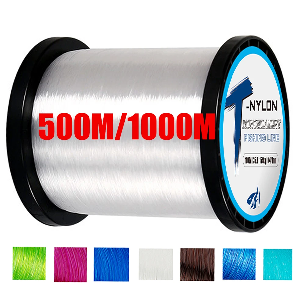 1000 m Nylon-Angelschnur, superstark, monofile Angelschnur, gesprenkelte, mit Fluorkohlenstoff beschichtete Angelschnur für Karpfen, Pesca Olta