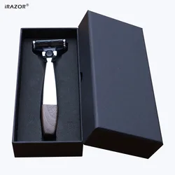 iRAZOR Manual Mach 3 Personal Shaving Razor with Super Sharp Blade in Luxury Gift Box for Male Birthday Christmas Present