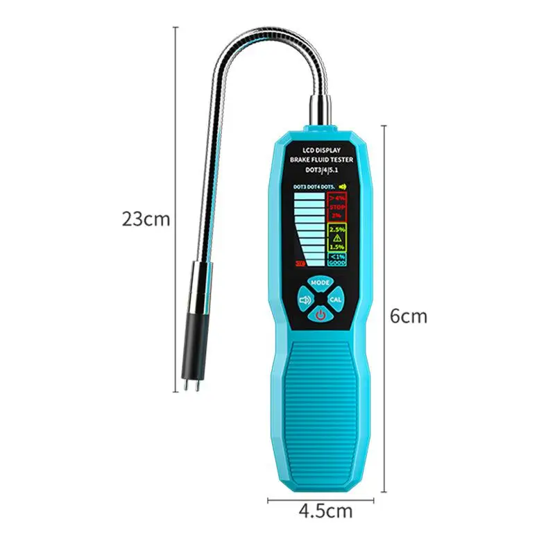 De Tm280a Remvloeistoftester Kan Drie Soorten Remvloeistoffen Detecteren: Dot3/Dot4/Dot5.1