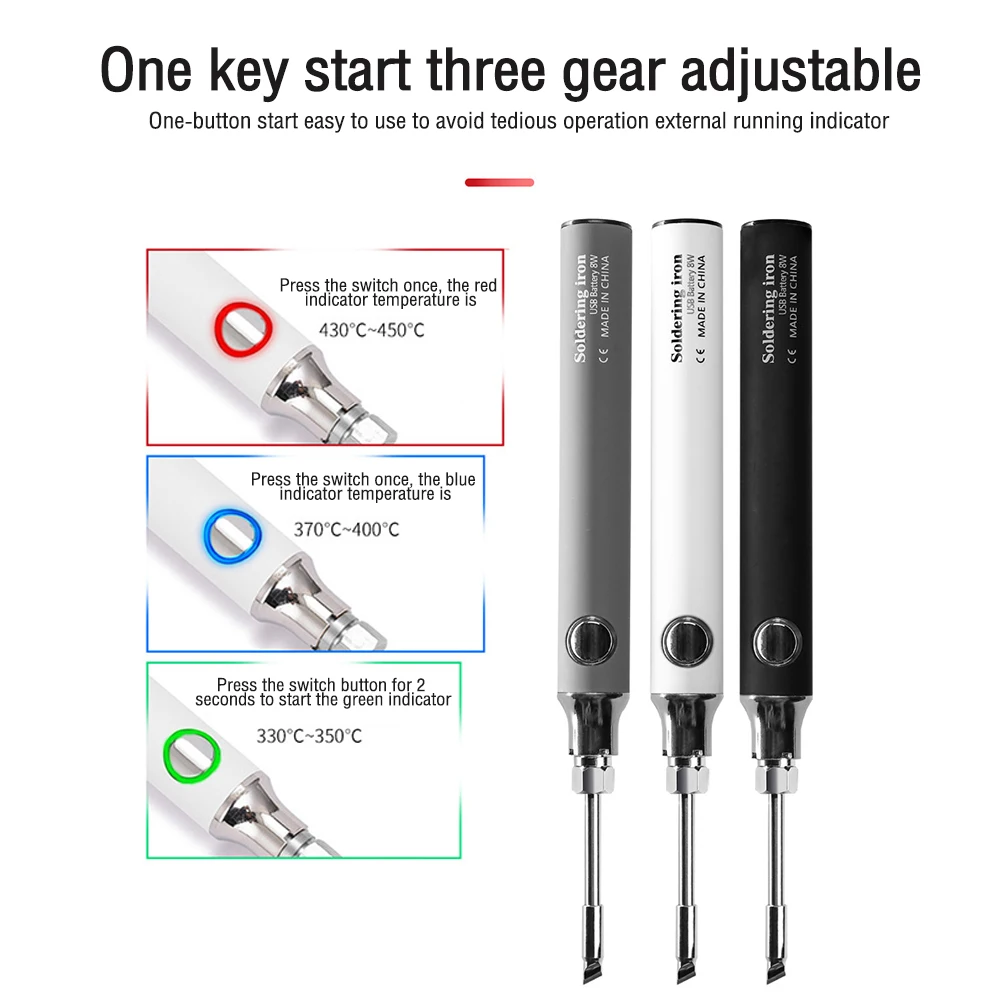 Wireless Charging Electric Soldering Iron Solder Iron USB 5V 8-10W Fast Charging Lithium Battery Portable Repair Welding Tools