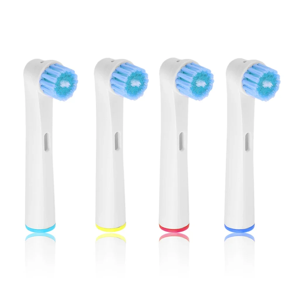 4Pcs Electric Toothbrush Replacement Heads for Oral B 3D & Philips, Soft-bristled Brush Heads