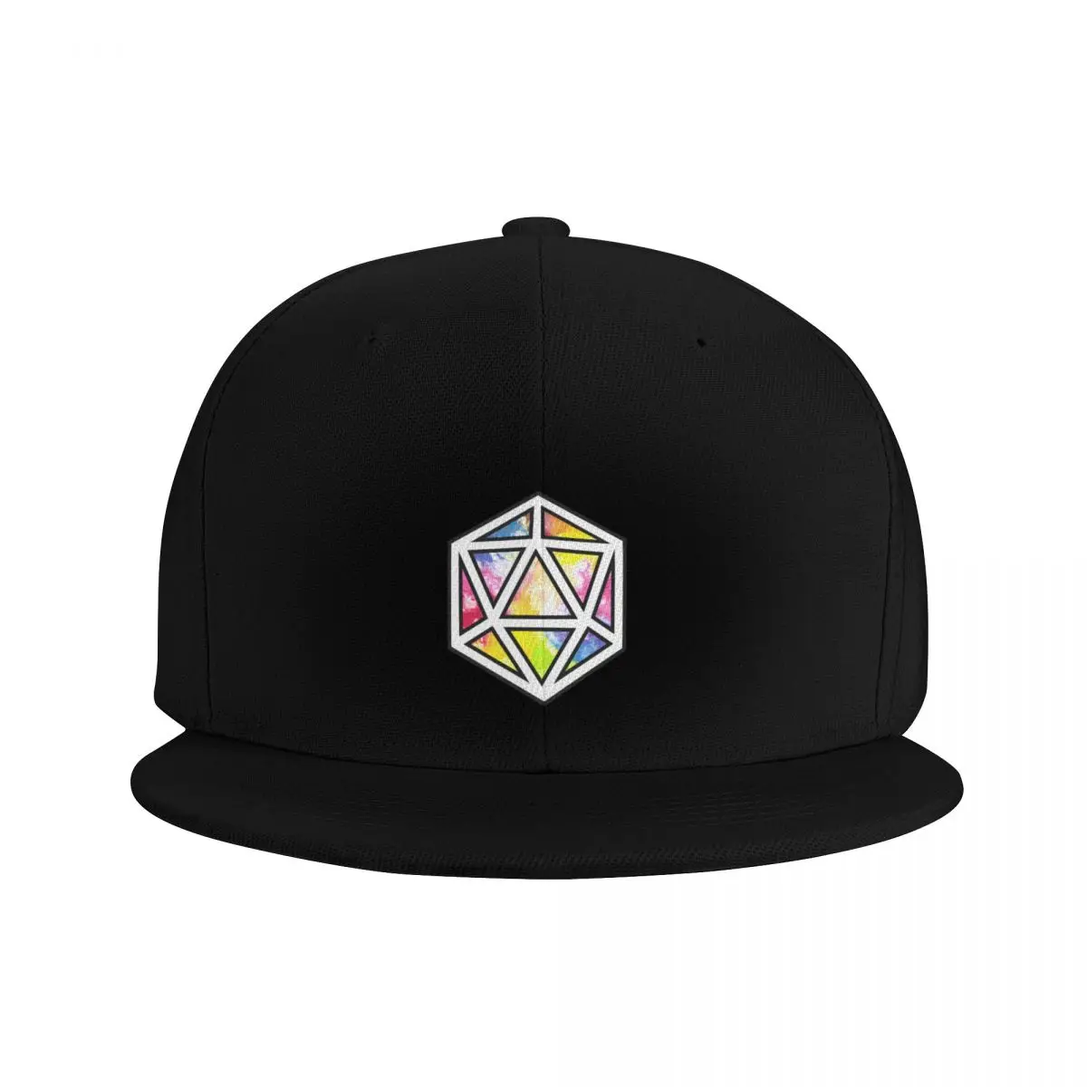 D20 Rainbow Splash - Acrylic Pour Baseball Cap summer hat beach hat Horse Hat Men Golf Wear Women's