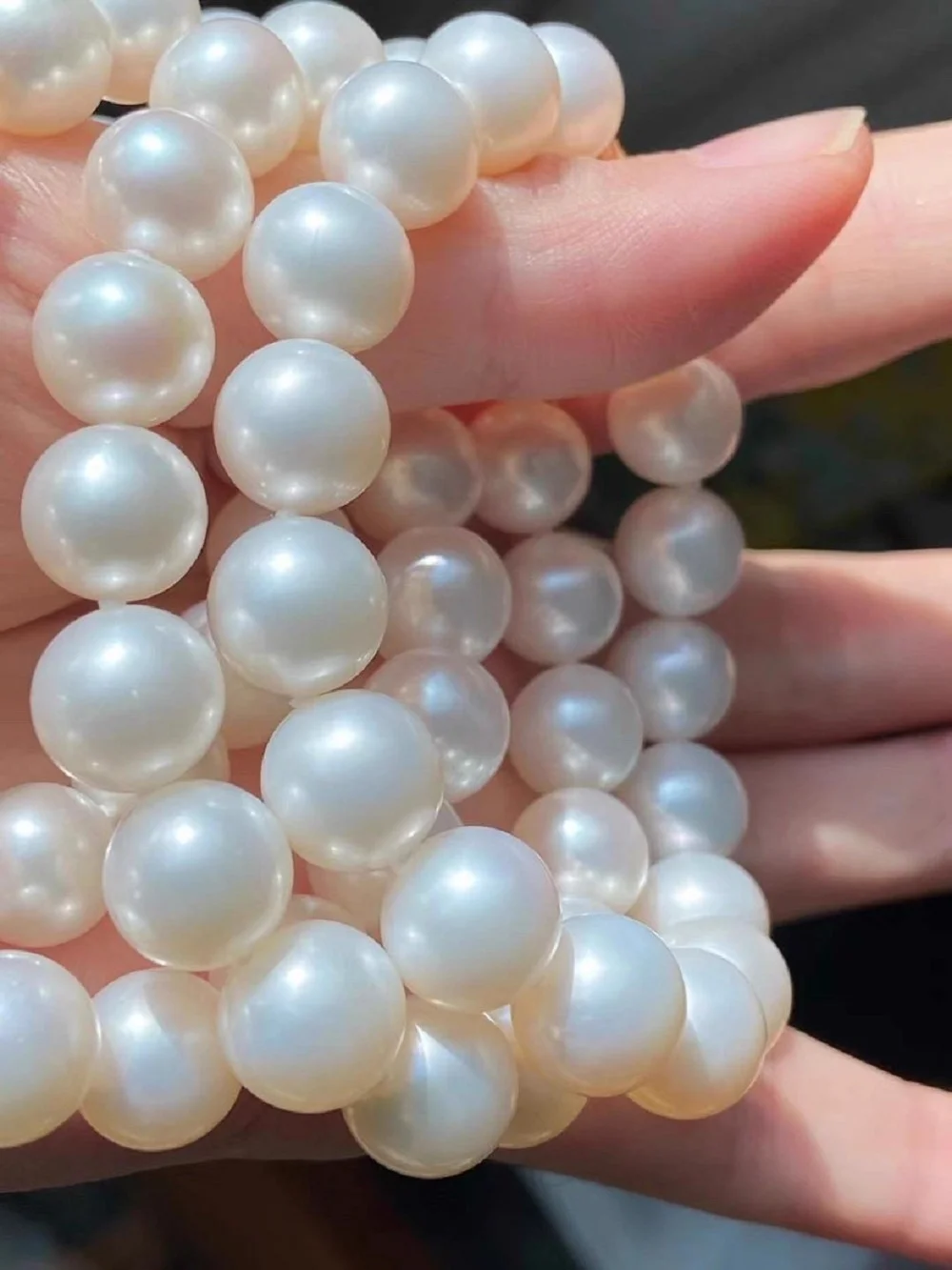 

High quality pearl bracelet AAAAA 10-11mm natural Japanese round pearl bracelet 7.5-8 inch high-end atmospheric 925s