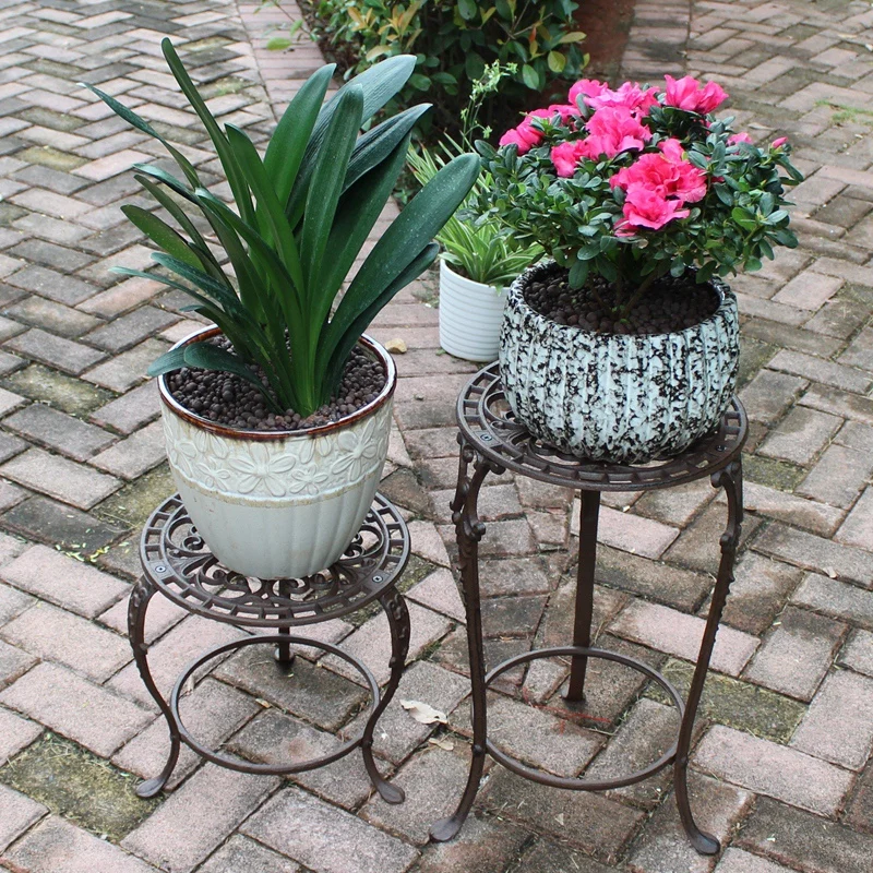 Cast iron rectangular flower stand, flower pot stand, shelf, indoor balcony, villa decorative ornament, flower table