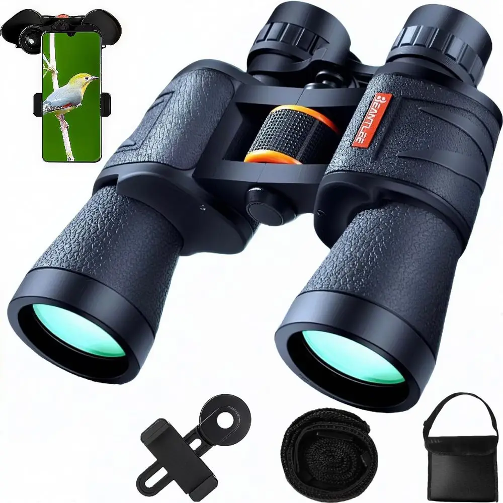 

20x50 High-Power Waterproof Binoculars for Adults, Night Vision, Fog-Proof, Birdwatching, Stargazing, Travel, Smartphone Compati