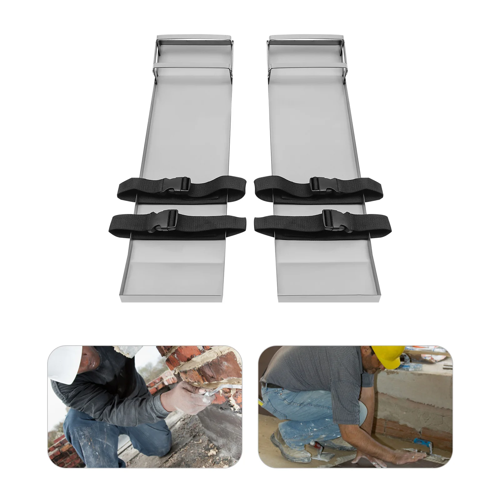 

Concrete Slider Knee Boards, 1 Pair 30x8 Inch Stainless Steel Knee Board Sliders without Pads, Heavy Duty Kneeling Pads