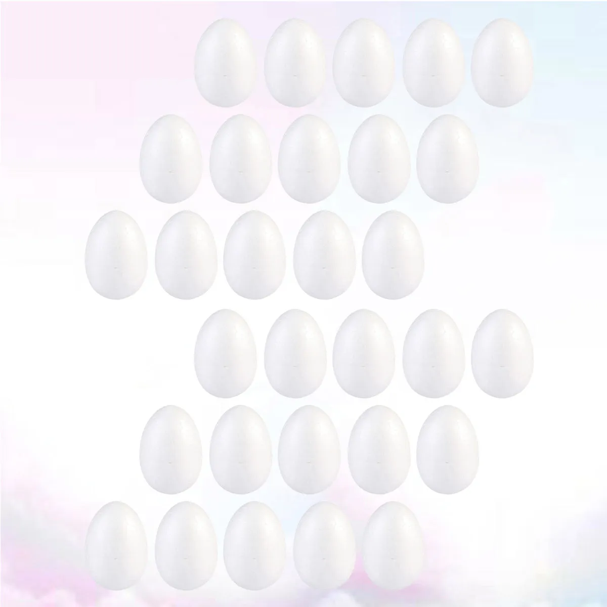 

30Pcs Foam Eggs for DIY Craft Projects Paint Color Glue Decorate Holiday Party Favors 7x5.2cm Egg Craft Egg
