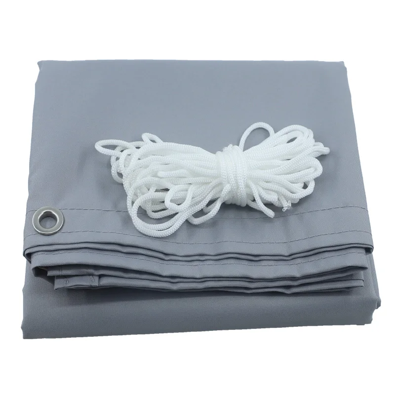 Grey Polyester Waterproof Balcony Privacy Screen Net Terrace Windproof Fencing Net Rainproof Sun Shading Sails Canopy
