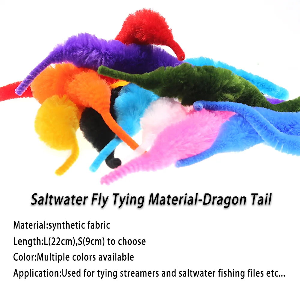 Lionriver Synthetic Fabric Dragon Tails Durable Tapered For Streamer Bass Pike Saltwater Fishing Flies Lure Bait Making Material