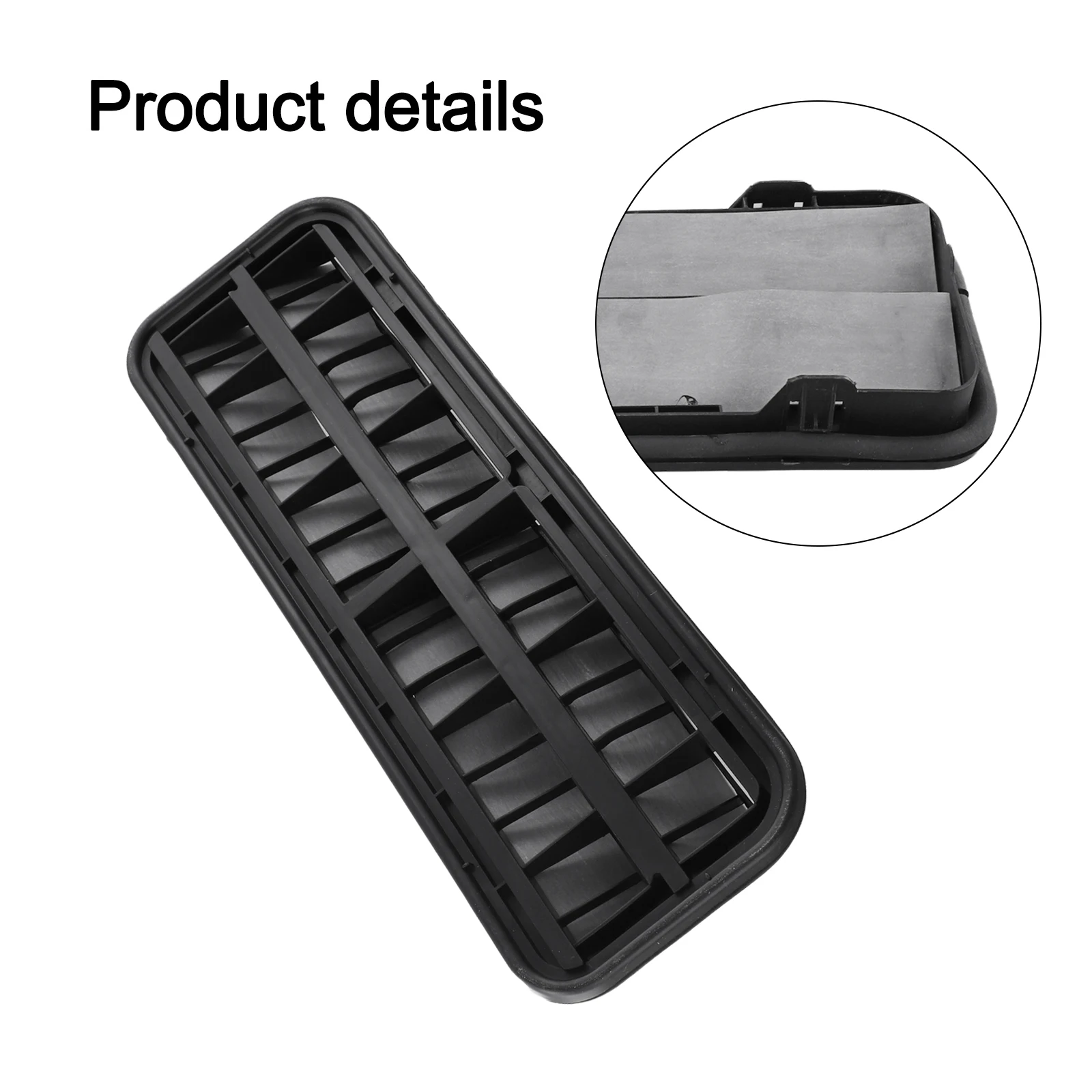 

High Universality Fitment Mount ABS Ventilation Grill Rear Ventilation Grill Black Color Wear-resistant Material