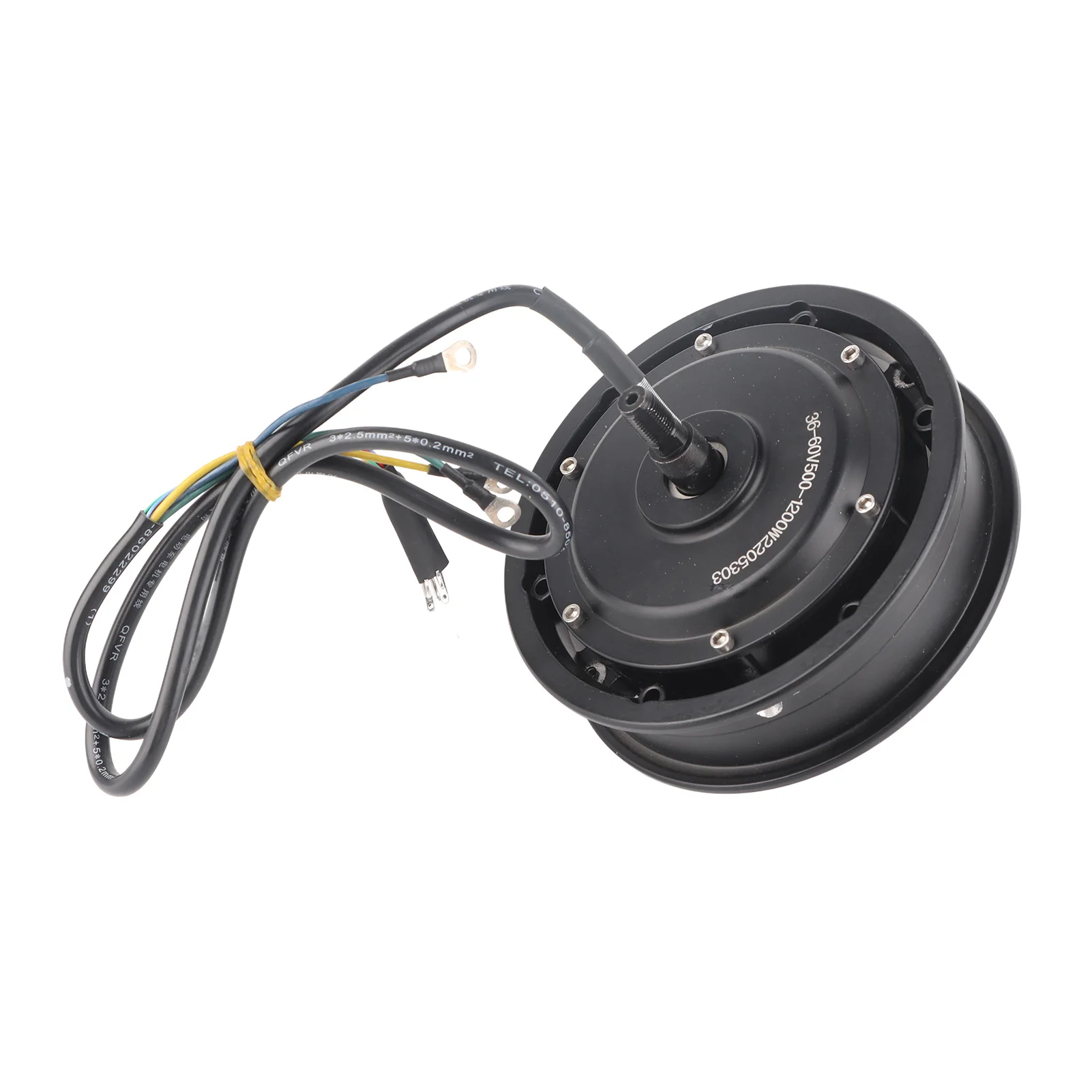 10 Zoll bürstenloser Radnabenmotor mit Scheibenbremse, 1200 W, 1250 U/min, IP54, wasserdicht, für Elektrofahrrad, Roller, Motorrad, bürstenloser Nabenmotor