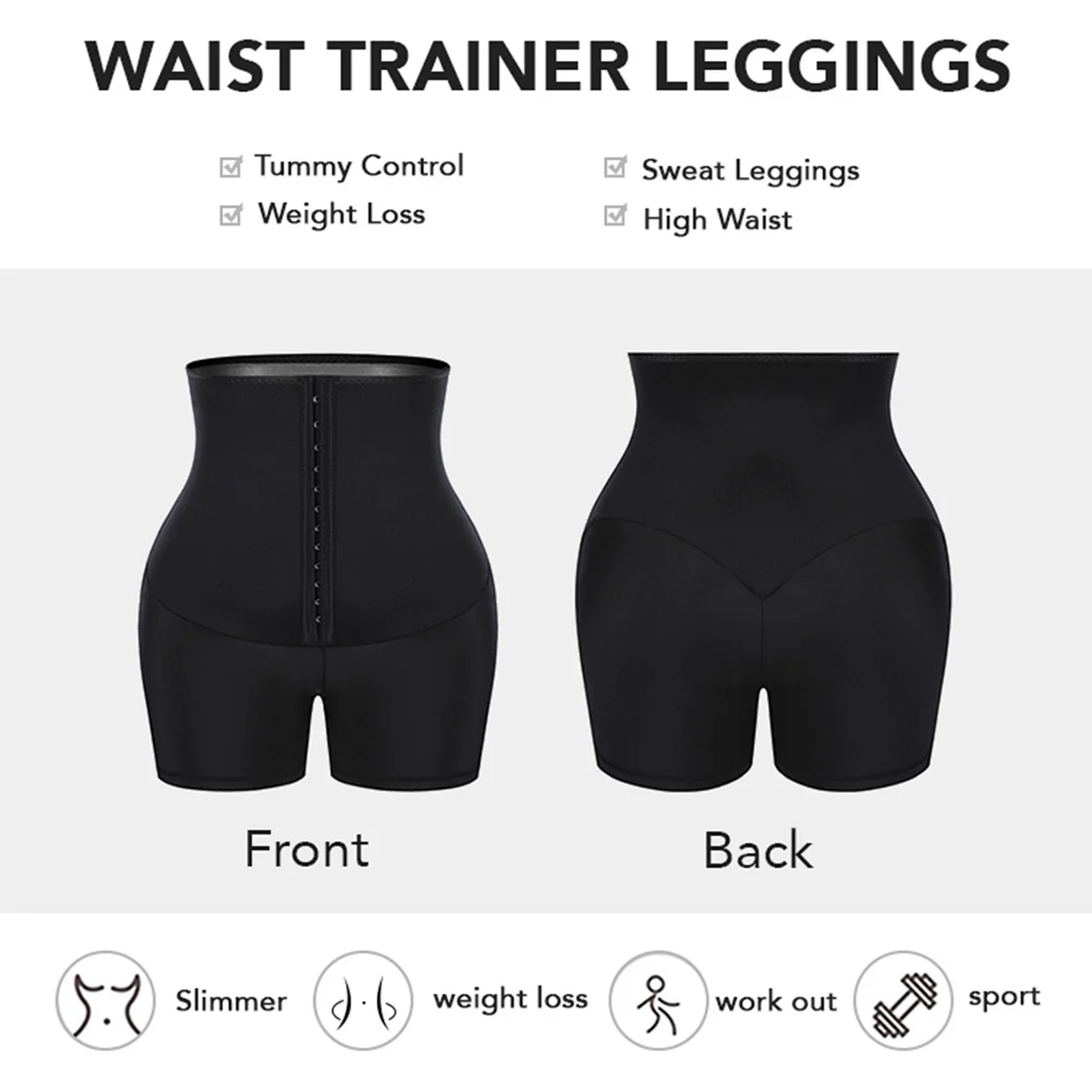 Sauna Sweat Short Pants Suits for Women High Waist Slimming Shorts Compression Thermo Workout Body Shaper Thighs view 4