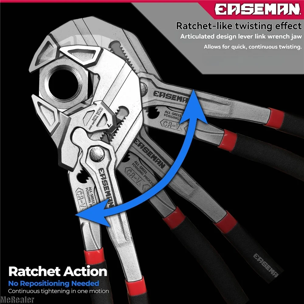 Self‑Lock Adjustable Pipe Wrench High Quality Fast Adjust Water Pump Pliers Household Clamping Tool for Water Pipe Faucet Repair