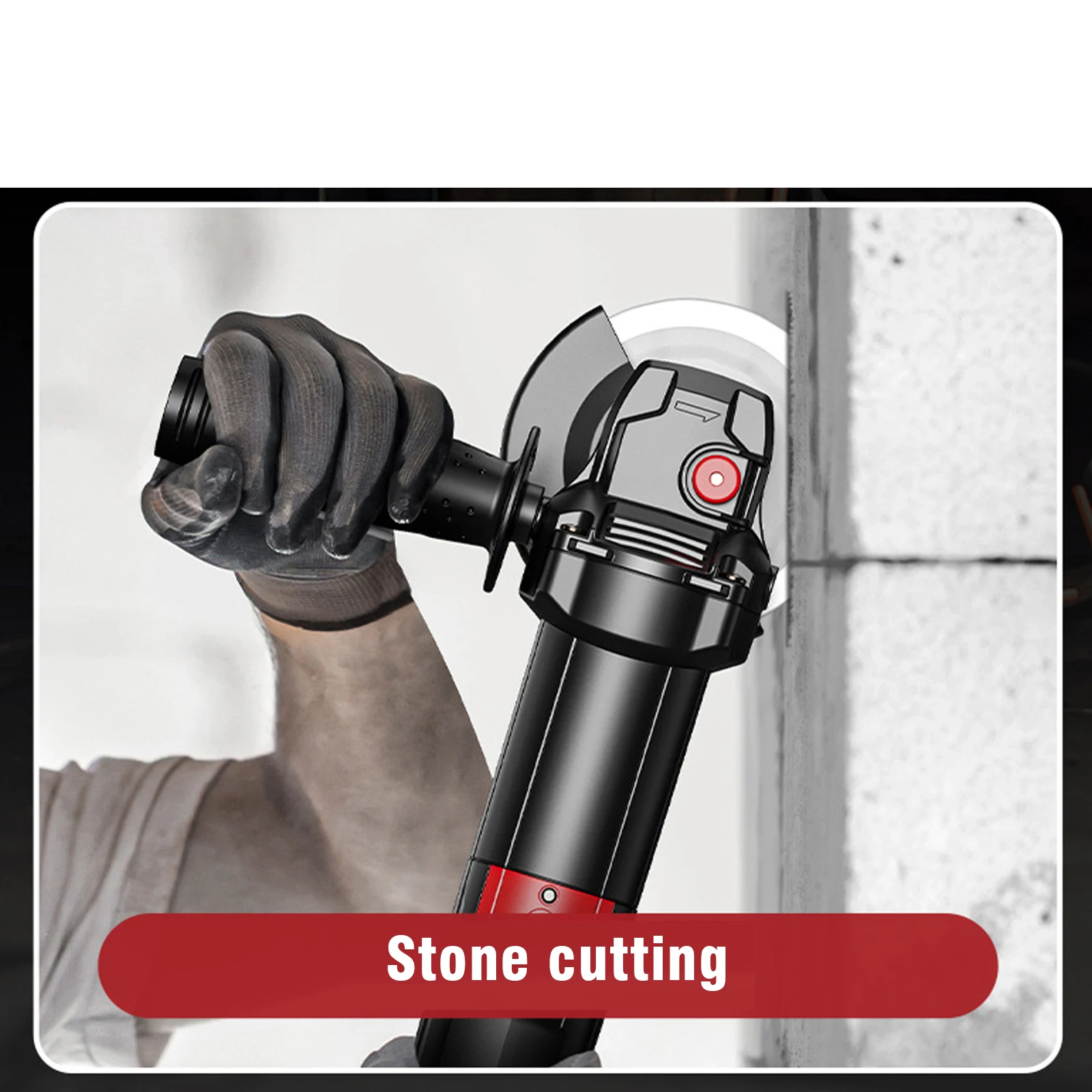 ماكينة قطع/تلميع المعادن المقواة بزاوية صناعية 220 فولت مع قابس الاتحاد الأوروبي بدون بطارية