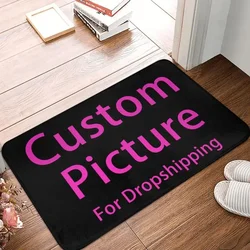 Personalized Custom Photo Logo Front Door Mat Anti-Slip Absorbent Customized DIY Print Doormat Living Room Entrance Rug Carpet