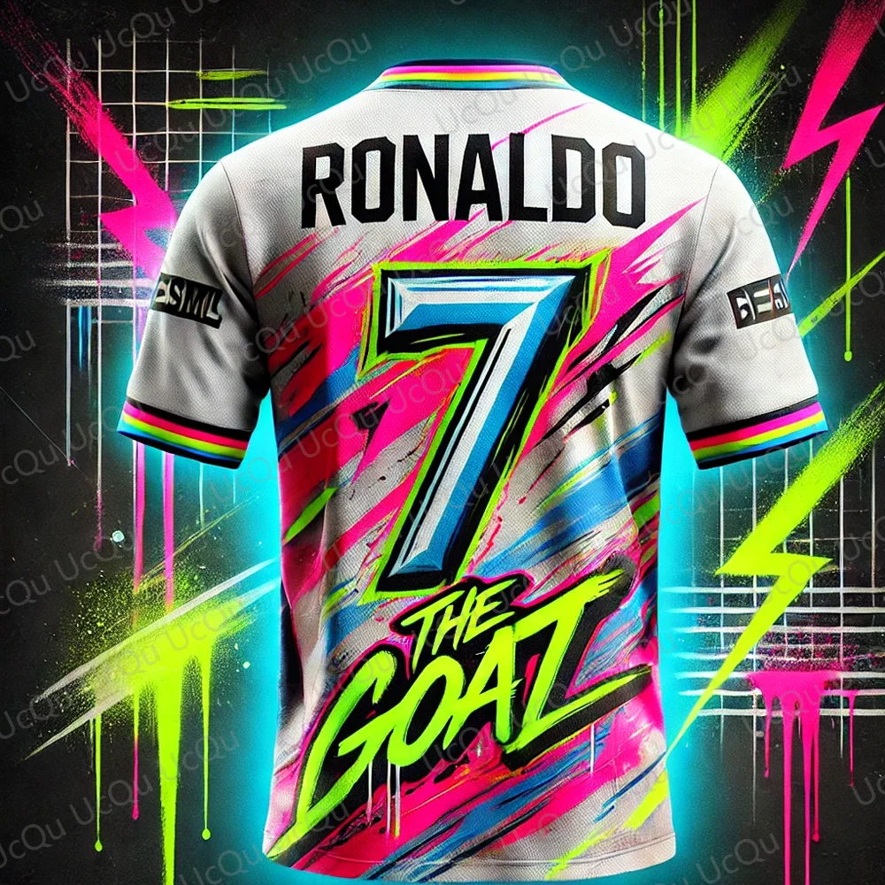 2025 CHATGPT Original Design New Arriavl The Goat Design Football Jersey Training Kit Oversized O-neck Soccer Tee image 4