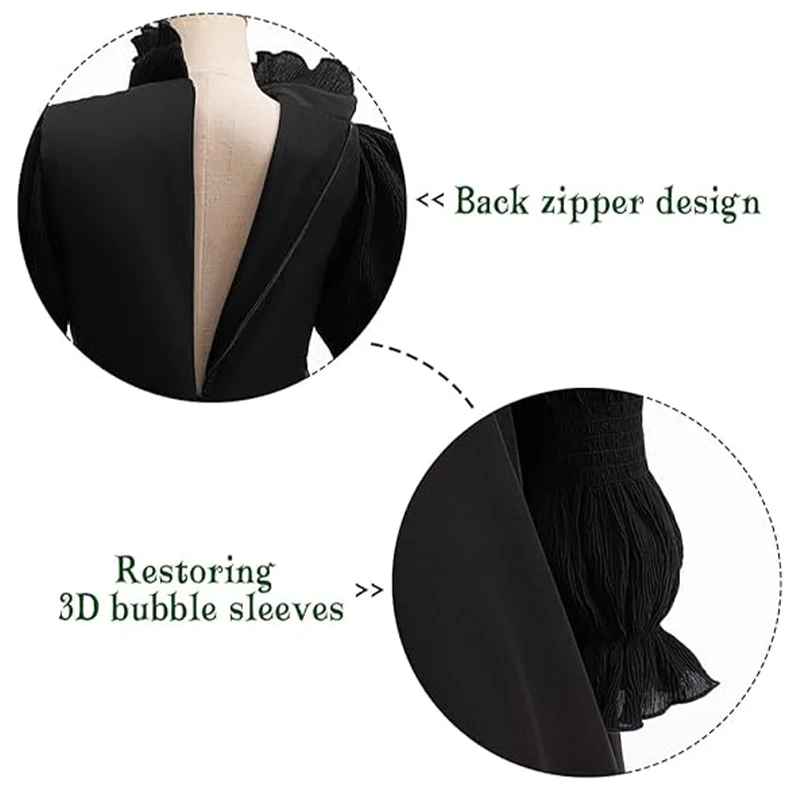 Wicked Dress For Girls Premium Official Costume Black Dress Layers For Gorgeous Volume