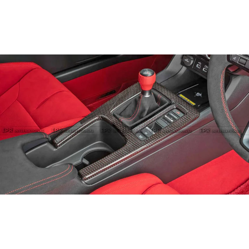SAAR For Honda Type R FL5 Carbon Fiber Interior Gear Shift Ring Frame, Handbrake & Shift Knob Cover (Upgrade)