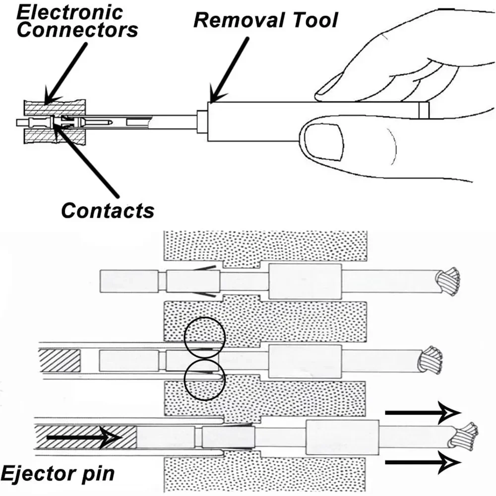 JRready ST5135 Removal Tool Kit DRK12B(M81969/19-02) DRK16B (M81969/19-01) DRK20B(M81969/17-03) MIL-Spec Extraction Tool Kit