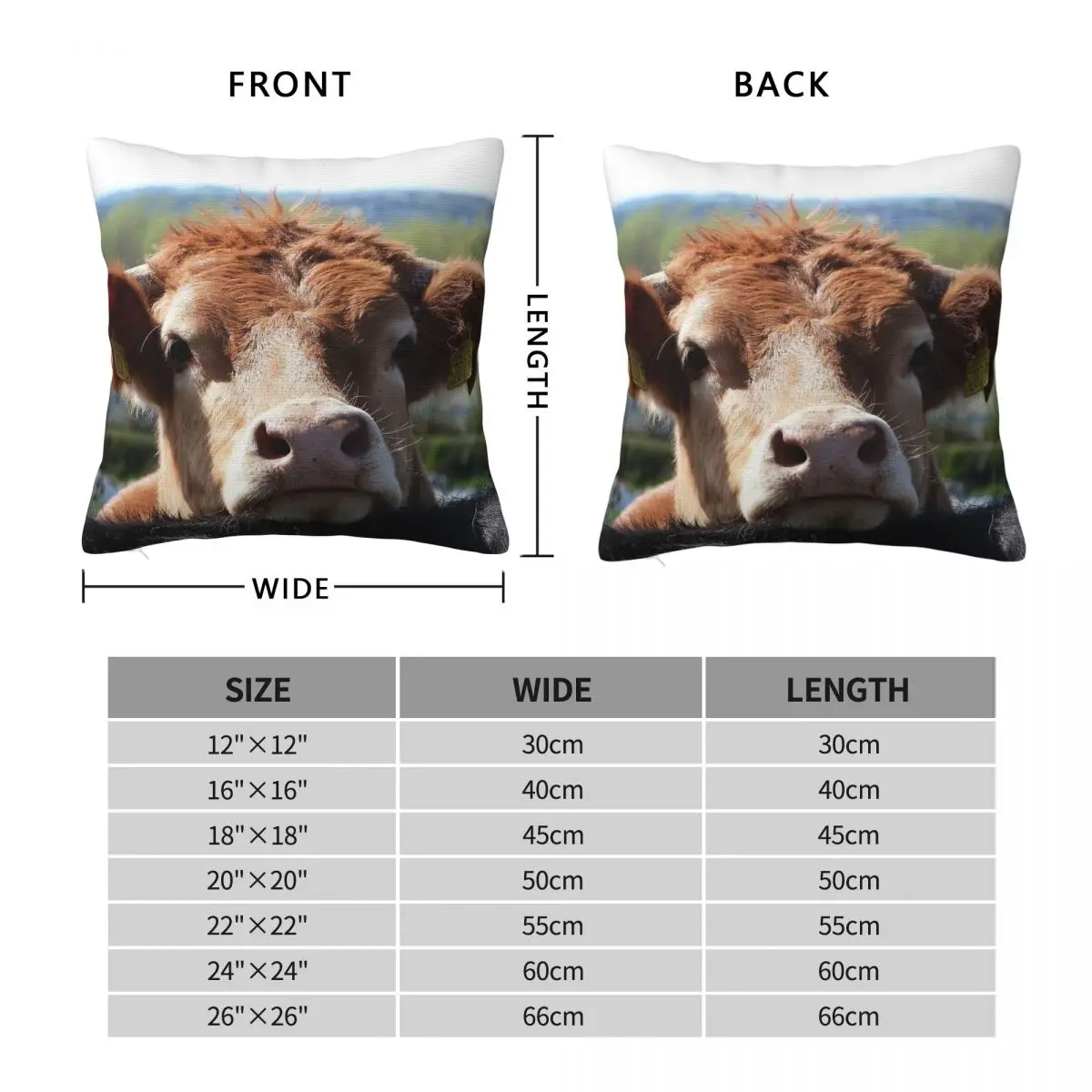 Chin Up Cow Pillowcase Polyester Linen Velvet Pattern Zip Decor Pillow Case Room Cushion Cover