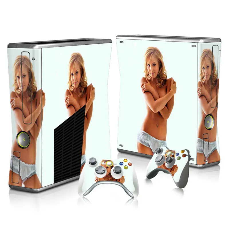 ملصق جلد الفتيات الأنيمي لـ Xbox نحيل ، غطاء وحدة تحكم بالجلد شارات ، 2 تحكم