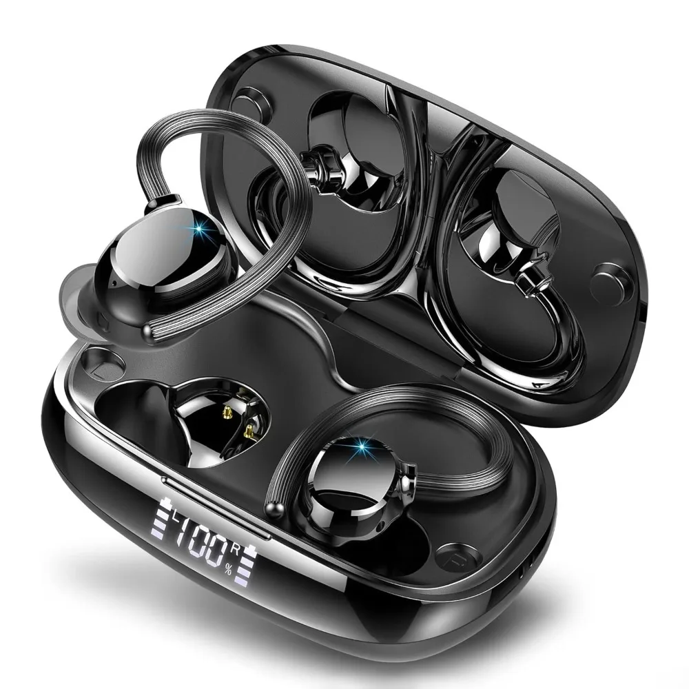 Audífonos Bluetooth Q61 HiFi con Pantalla LED Digital, Ultra Larga Duración en Espera, Reducción de Ruido, Audífonos Deportivos Intrauditivos para Correr y Gimnasio