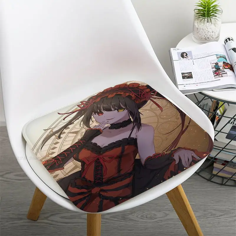 Cute Kurumi Tokisaki Simplicity Multi-Color Seat Cushion Office Dining Stool Pad Sponge Sofa Mat Non-Slip Buttocks Pad