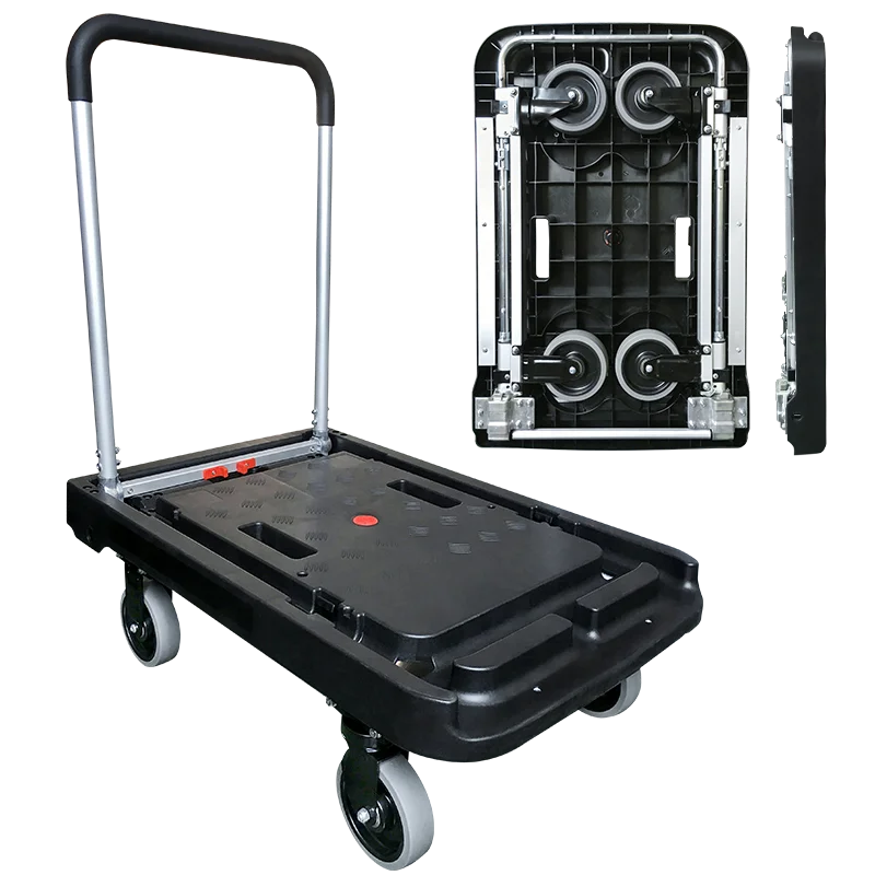 New design Foldable 250kg Aluminum platform hand trolley wheels for luggage transportation