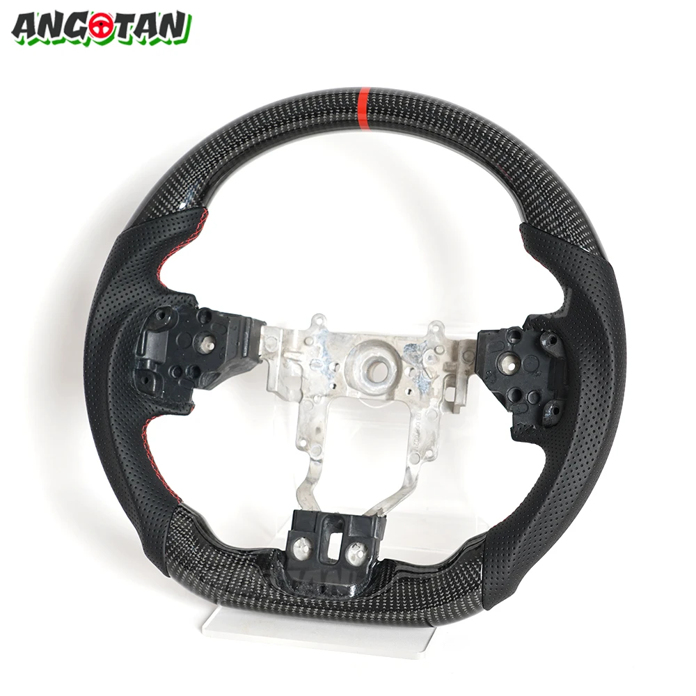 

For Mitsubishi Evolution X EVO 9 EVO 10 Lancer 2008-2015 Customized Steering Wheel Carbon Fiber Racing Wheel Perforated Leather
